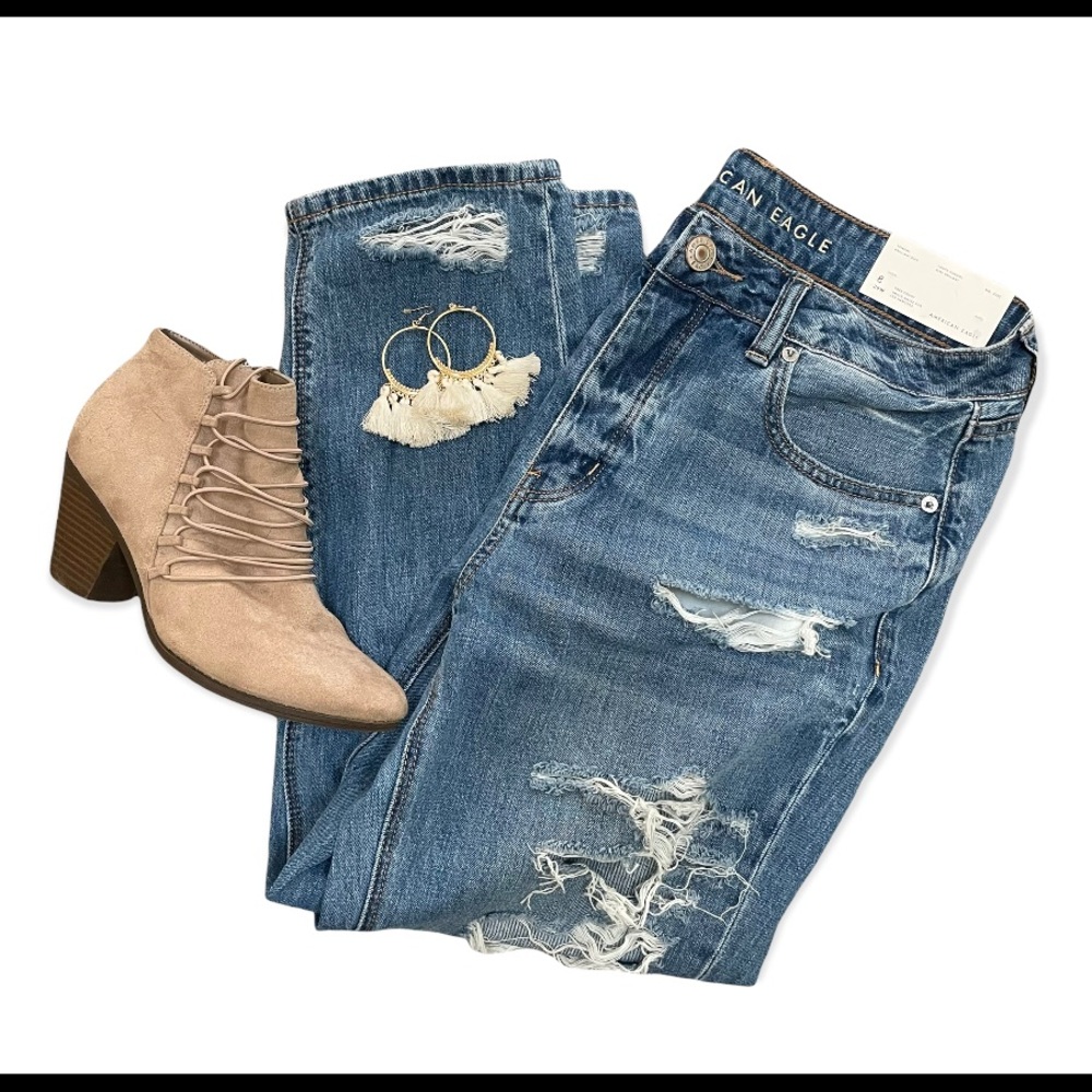 American Eagle Tom girl jeans - size 8 x short